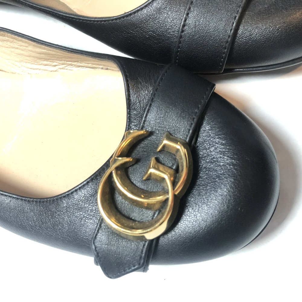 Gucci Women's 38.5 Black Miro Soft Ballerina Flats - Picture 2 of 7